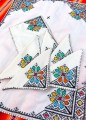 Ręcznie haftowane serwetki na stół, zestaw 6 sztuk, najwyższa jakość. Tkaninowe serwetki na stół. Hand made serwetki i podkładka z Maroka ręcznie haflowane.