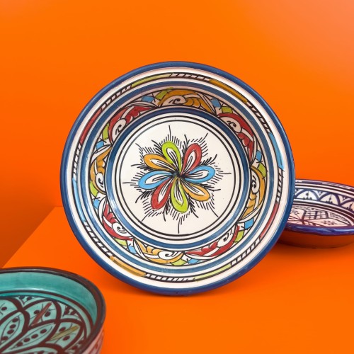 Ceramiczna miska z Maroka najwyższej jakości. Miski ceramiczne. Prawdziwa ceramiczna misa. Miski z ceramiki z Maroka.