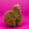 Lama z Peru z futra z alpaki brązowa. Lama z 100% futra baby alpaka. Inkari Alpaka maskotka dla alergików prezent 100% wełna z Peru. Lama ozdoba do domu. Ekskluzywna lama z wełny z alpaki.