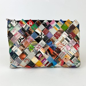 Torebka z plecionki papierowej (paper weaving) • upcykling • projekt Zahra Lubella • Maroko • 003
