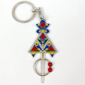 Brelok Tuareg (Agadez Cross) kolorowy – symbol ochronny, Maroko