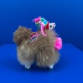 Hand made lama z futra z baby alpaki z Peru