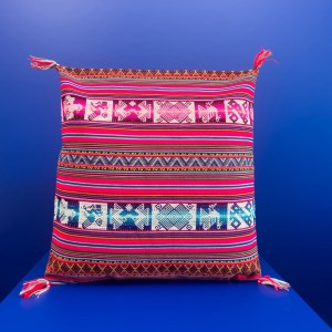 Dekoracyjna Poszewka na poduszkę z Peru "Tarma" – Ręcznie Wykonana, Kolorowa i Tradycyjna 45x45 cm
