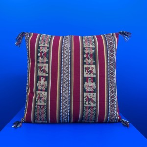 Dekoracyjna Poszewka na poduszkę z Peru "Cascas" – Ręcznie Wykonana, Kolorowa i Tradycyjna 45x45 cm 