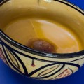 Ceramiczna miseczka z Maroka najwyższej jakości elegancka na przekąski, miseczka do dipów, zabytkowe naczynie, miseczka ceramiczna na oliwę.
