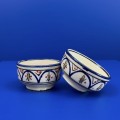 Zestaw misek ceramicznych na prezent. Ceramika z Maroka. Ręcznie malowana ceramika najwyższej jakości, miseczki na przekąski, idealny prezent. Miseczki ceramiczne na stół.