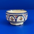 Ceramiczna miseczka z Maroka najwyższej jakości elegancka na przekąski, miseczka do dipów, zabytkowe naczynie, miseczka ceramiczna na oliwę.
