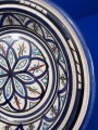 Ozdobna miska ceramiczna. Ceramika z Maroka najwyższej jakości. Miska do serwowania przekąsek, ceramiczna miska do serwowania oliwy, ceramiczna sztuka na stół. Ceramika najwyższej jakości z Maroka.