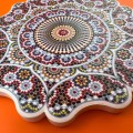 Etno podkładka z Maroka z Ceramiki. Etno dom, orientalne dodatki do mieszkania. Super prezent do domu, podkładki pod herbatę i napoje Ceramiczna podkładka z Maroka.