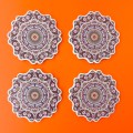 Marokańska ceramika podstawka pod napoje. Okrągła podkładka pod kubek. Ceramiczna podkładka pod szklankę. Orientalne podlładki pod napoje.