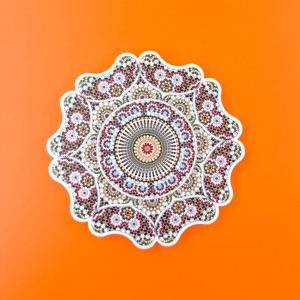Marokańska Ceramiczna Podstawka - Kolorowa Mandala