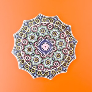 Marokańska Ceramiczna Podstawka - Wielobarwna Mozaika