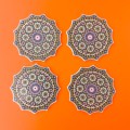 Marokańska ceramika podstawka pod napoje. Okrągła podkładka pod kubek. Ceramiczna podkładka pod szklankę. Orientalne podlładki pod napoje.
